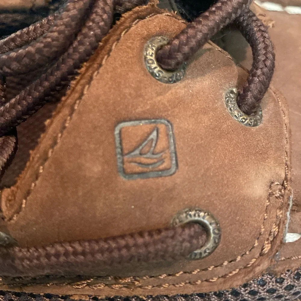 SPERRY Kids Brown Boat Leather Shoes SZ 2.5 GUC